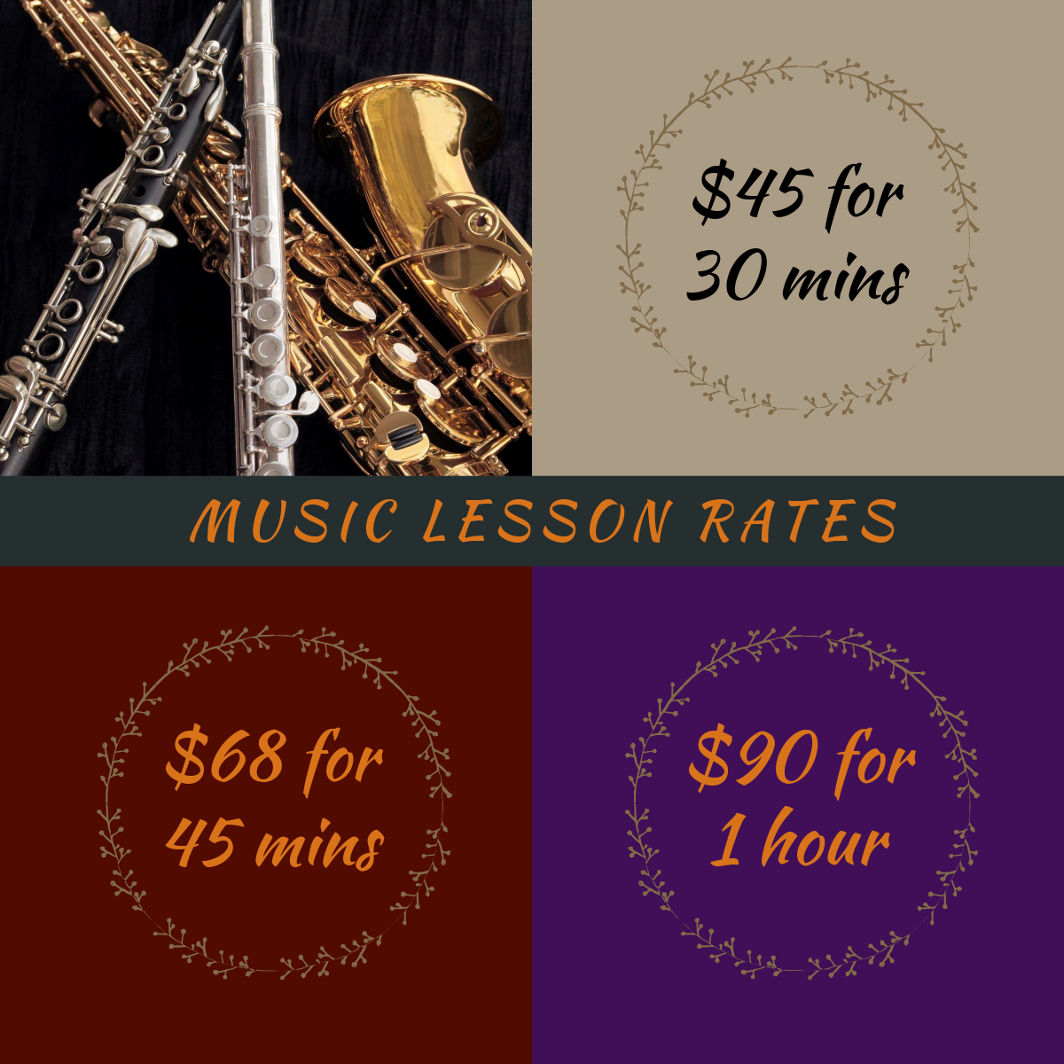 LESSON RATES CWR Music Services